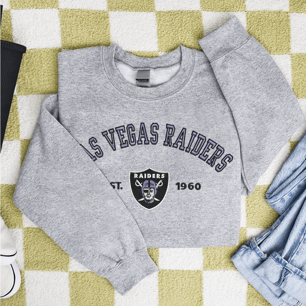 Las Vegas Raiders Embroidery Design Las Vegas Raiders Chargers NFL Sport Embroidered t shirt Hoodie Sweater
