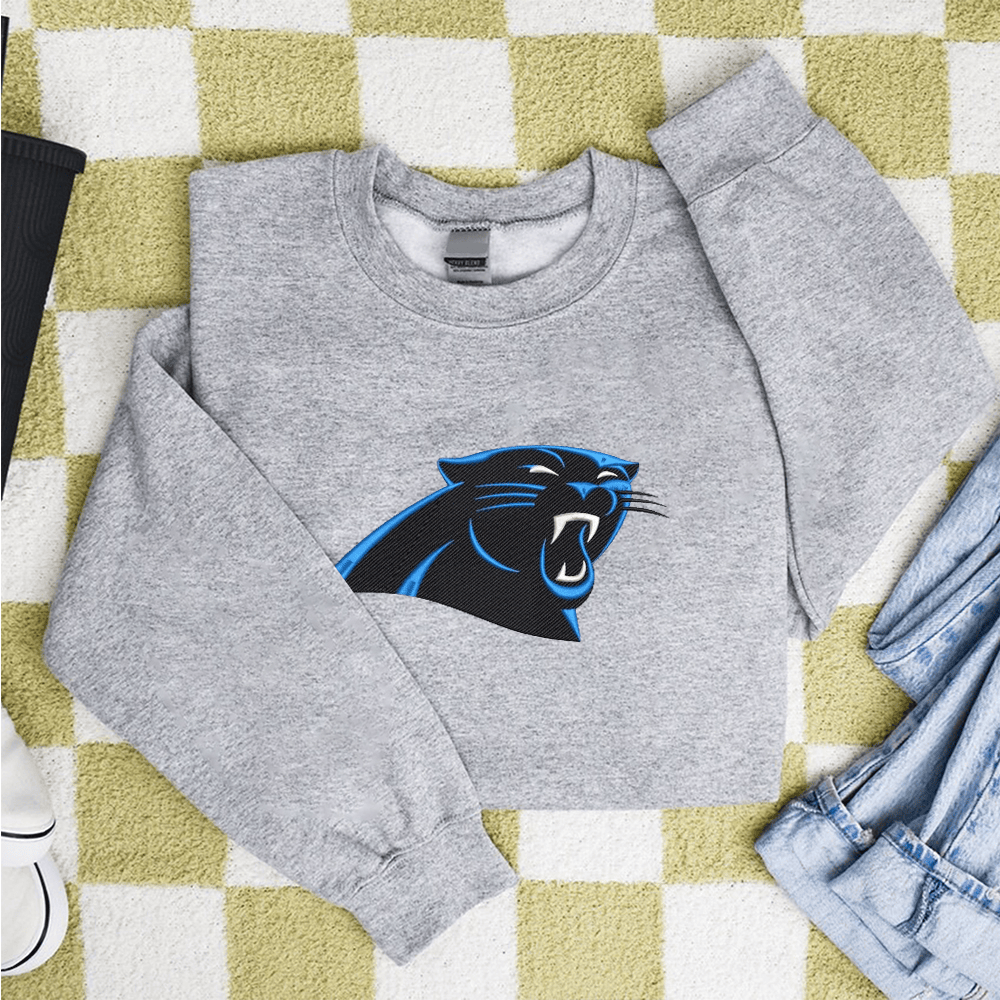 Carolina Panthers Embroidery Design  Carolina Panthers NFL Sports Embroidered t shirt Hoodie Sweater
