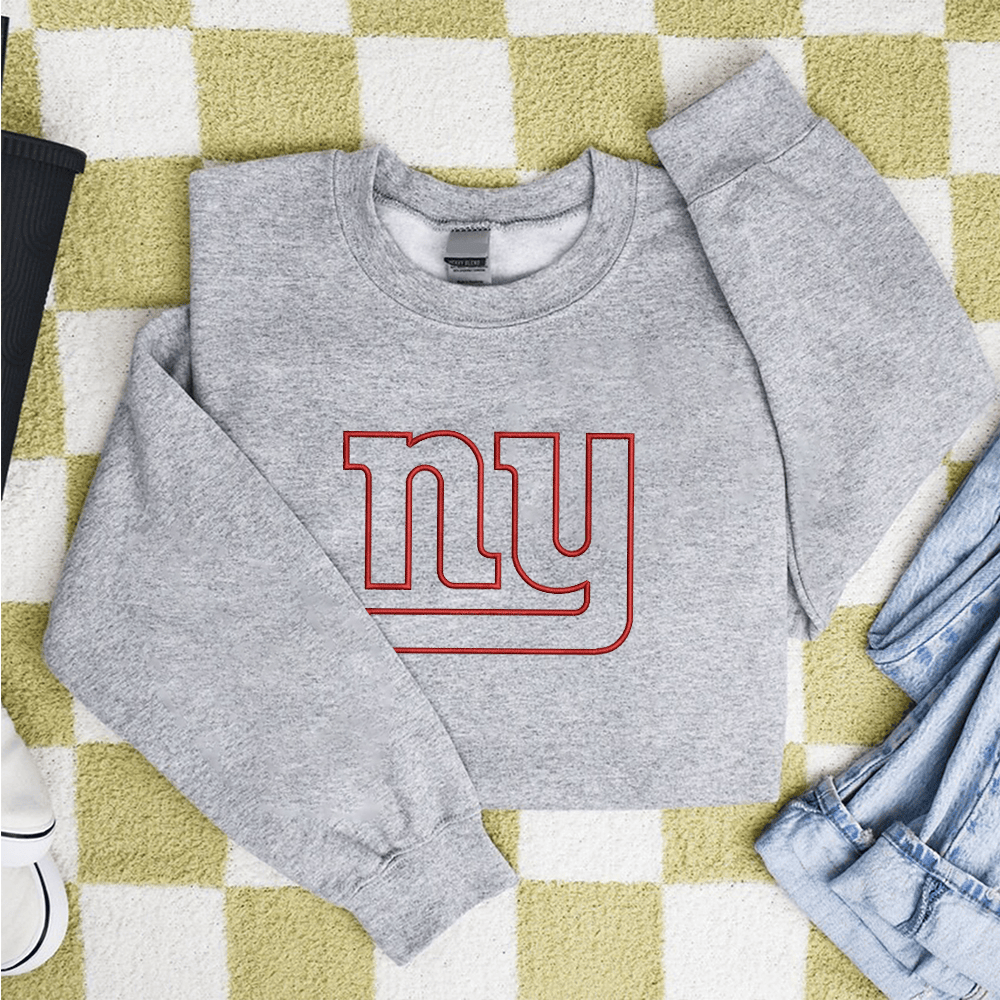 New York Giants Embroidery Design New York Giants NFL Sport Embroidered t shirt Hoodie Sweater