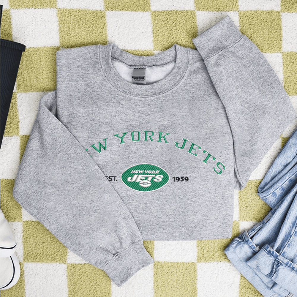 New York Jets Embroidery Design New York Jets NFL Sport Embroidered t shirt Hoodie Sweater