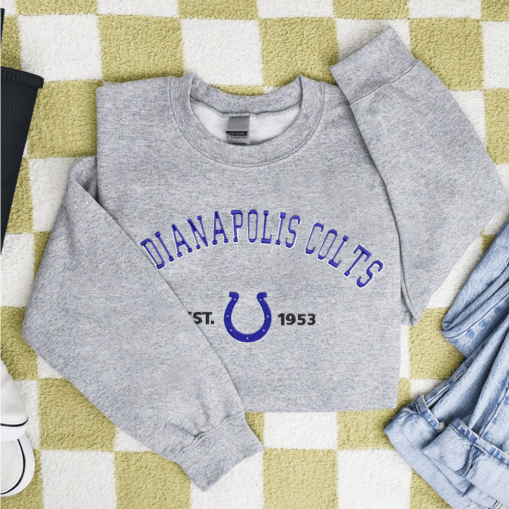 NFL Indianapolis Colts Grinch NFL Embroidery Design NFL Team Embroidery Embroidered t shirt Hoodie Sweater