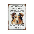Australian Shepherd Metal Tin Sign