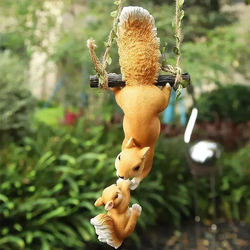 Creative Resin Home Garden Squirrel Statue Decoration