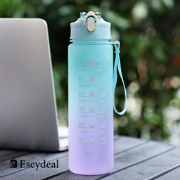 Sports water bottles with long straws
