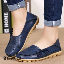 2023 women's leather breathable support flat shoes