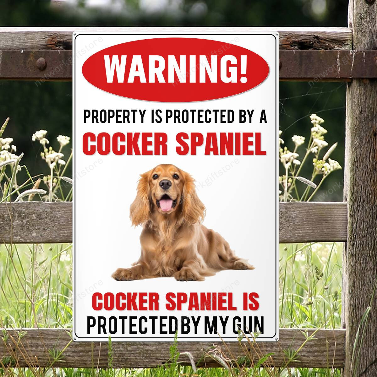 Cocker spaniel Portrait Metal Sign - networkgiftstore
