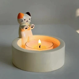 Cute Cat Candle Holder