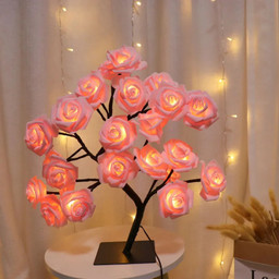 Rose-Lit Bonsai Tree