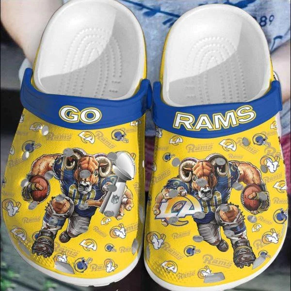 La Rams Clogs Los Angeles Rams Super Bowl LVI Champions 3D Printed Clog Shoes ...