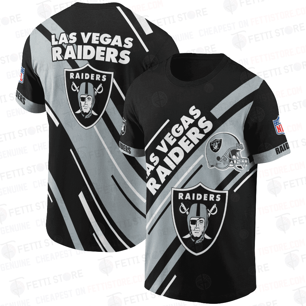 Raiders Pattern Graph Las Vegas Raiders National Football League Pattern 3D T-Shirt SH ...