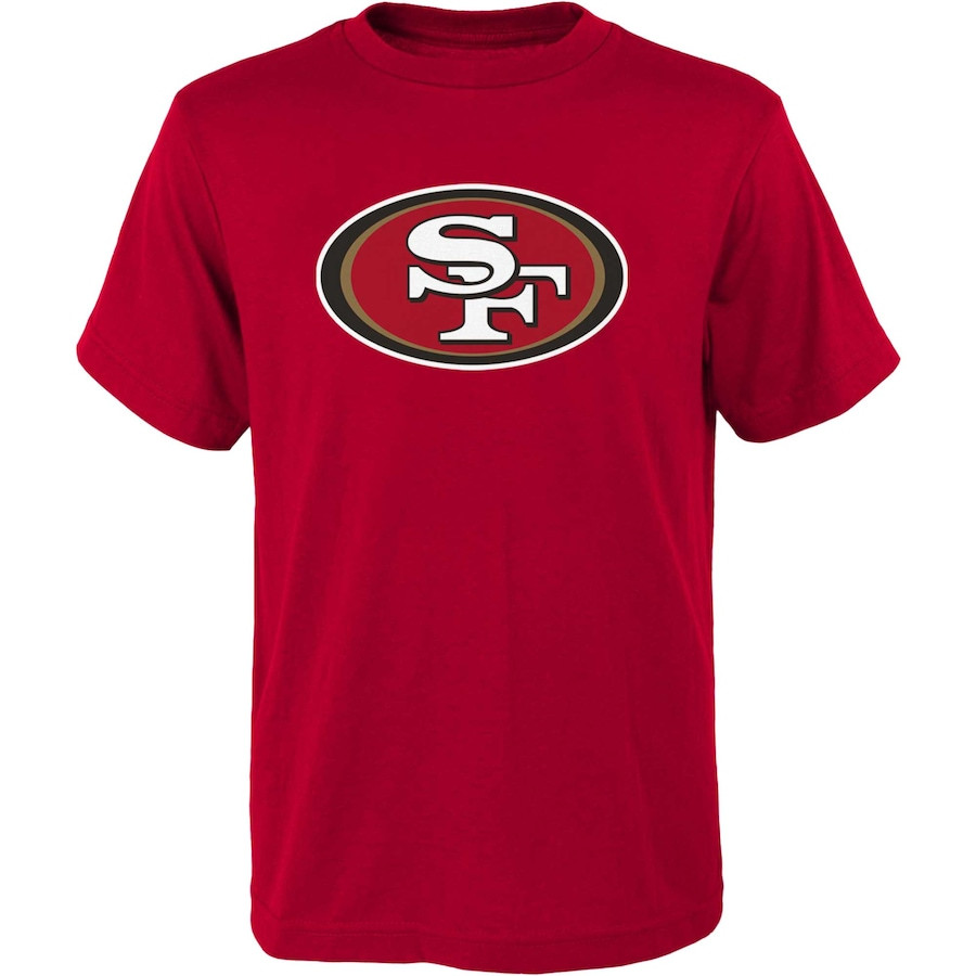 Niners Merchandise San Francisco 49ers Primary Team Logo NFL Scarlet Red Unisex 2D T-Shir ...