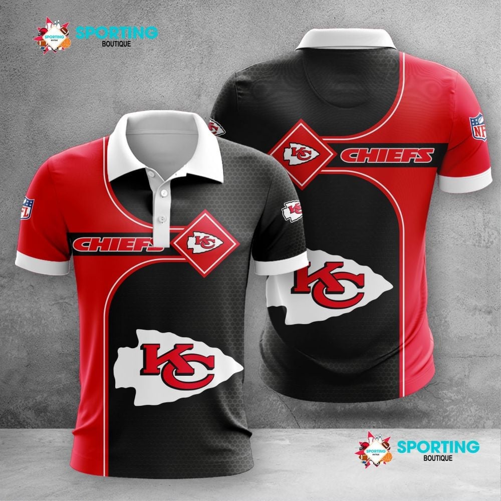 Kansas City Chiefs NFL Football Team Logo Hexagon Pattern Printed 3D P ...