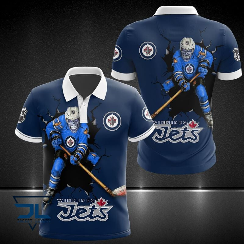 Jets Skeleton Winnipeg Jets NHL Team Name Logo Skeleton Player Breaking Wall Printed ...