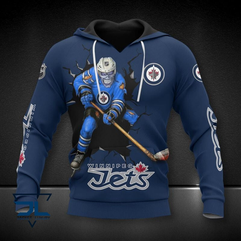 Jets Skeleton Winnipeg Jets NHL Team Name Logo Skeleton Player Breaking Wall 3D Prin ...