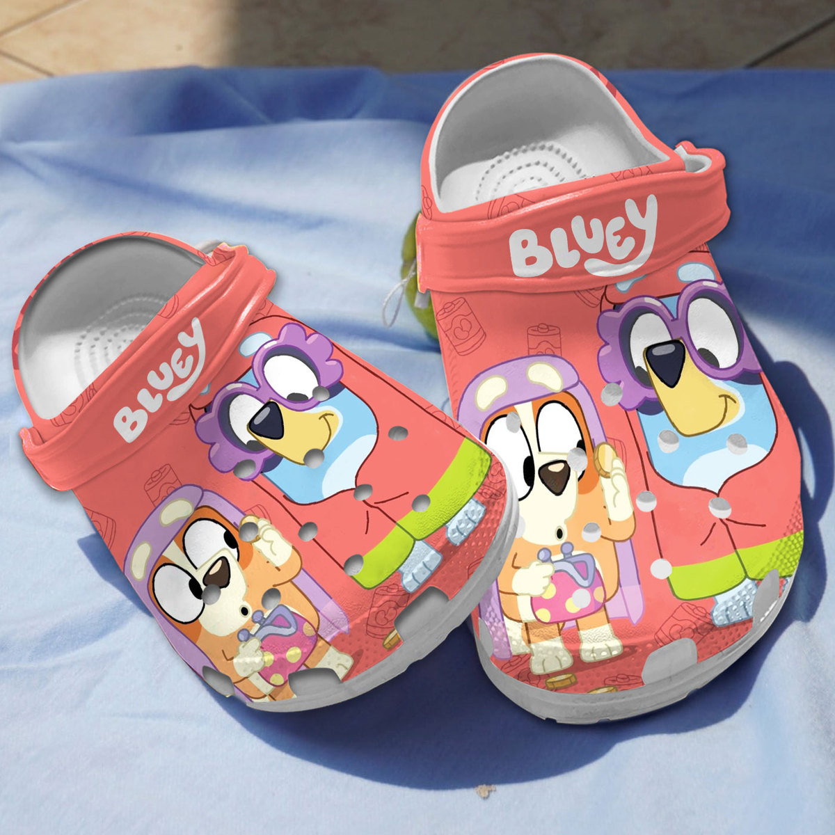 Bluey And Bingo Lightweight And Soft Red Crimson Classic Clogs Shoes ...