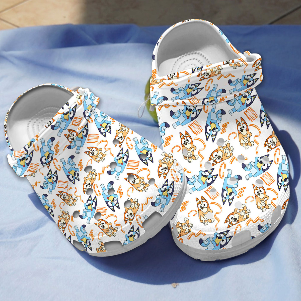 Bluey And Bingo Thunder Light White Classic Clogs Shoes - Sports ...