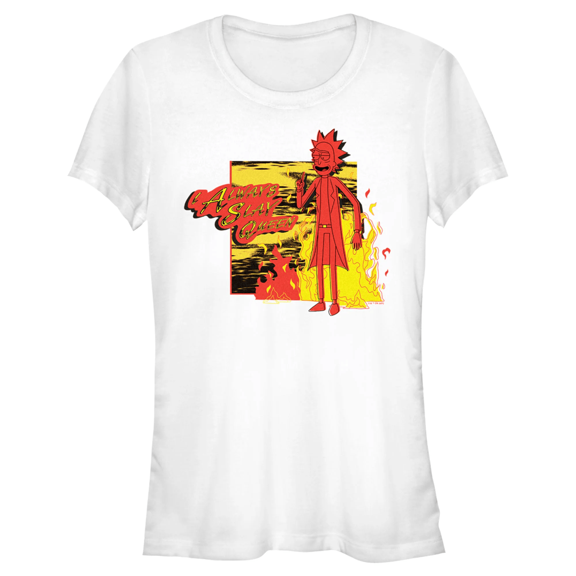 Always Slay Junior's Rick And Morty I Always Slay Queen With FIRE T-Shirt - Sports ...