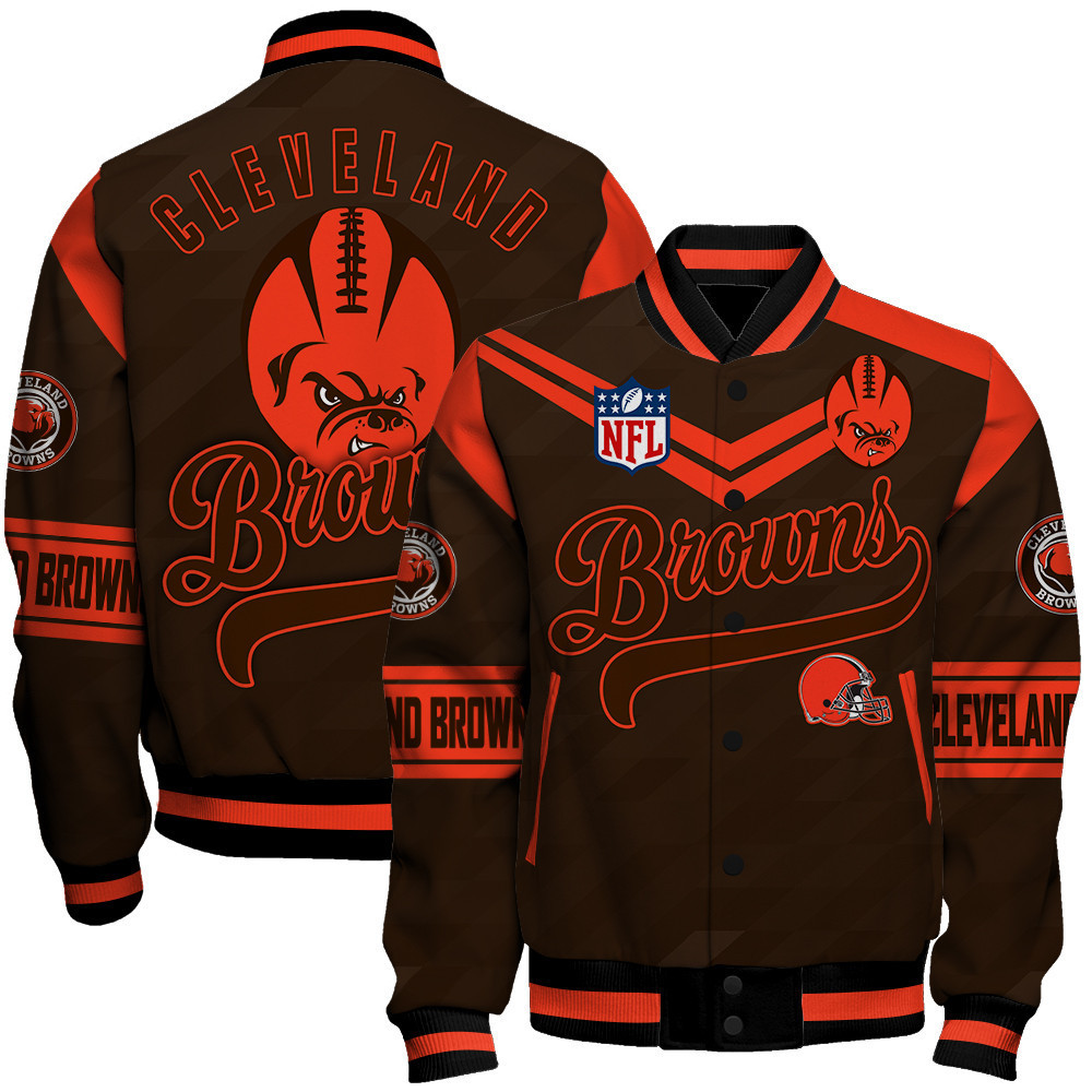 Cleveland Browns American Football League Pattern Varsity Jacket SH ...