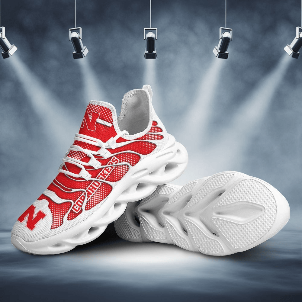 Nebraska Cornhuskers Red White Max Soul Shoes - Sports Apparel, Sneaker ...