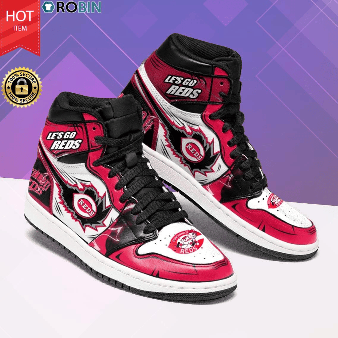 Cincinnati Reds Air Jordan 1 High Sneakers - Sports Apparel, Sneaker ...
