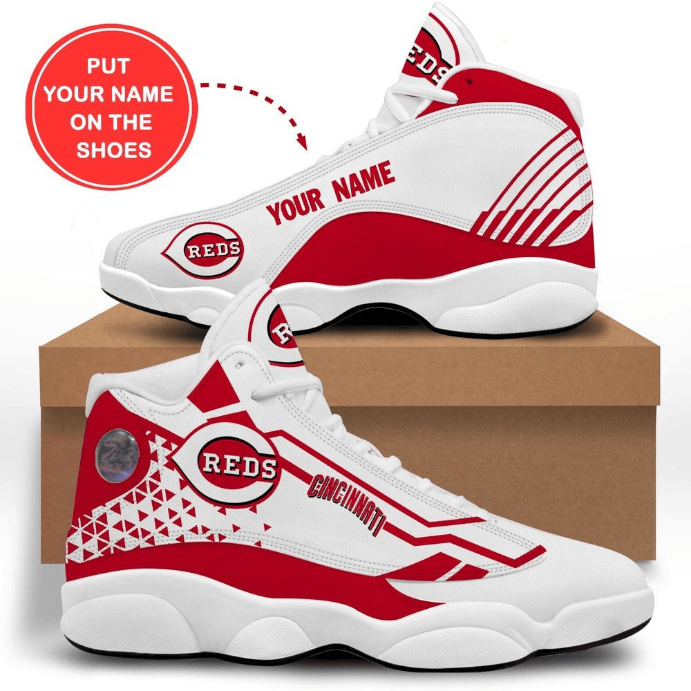 The Reds Jordan Cincinnati Reds Custom Name Air Jordan 13 Shoes - Sports Apparel ...