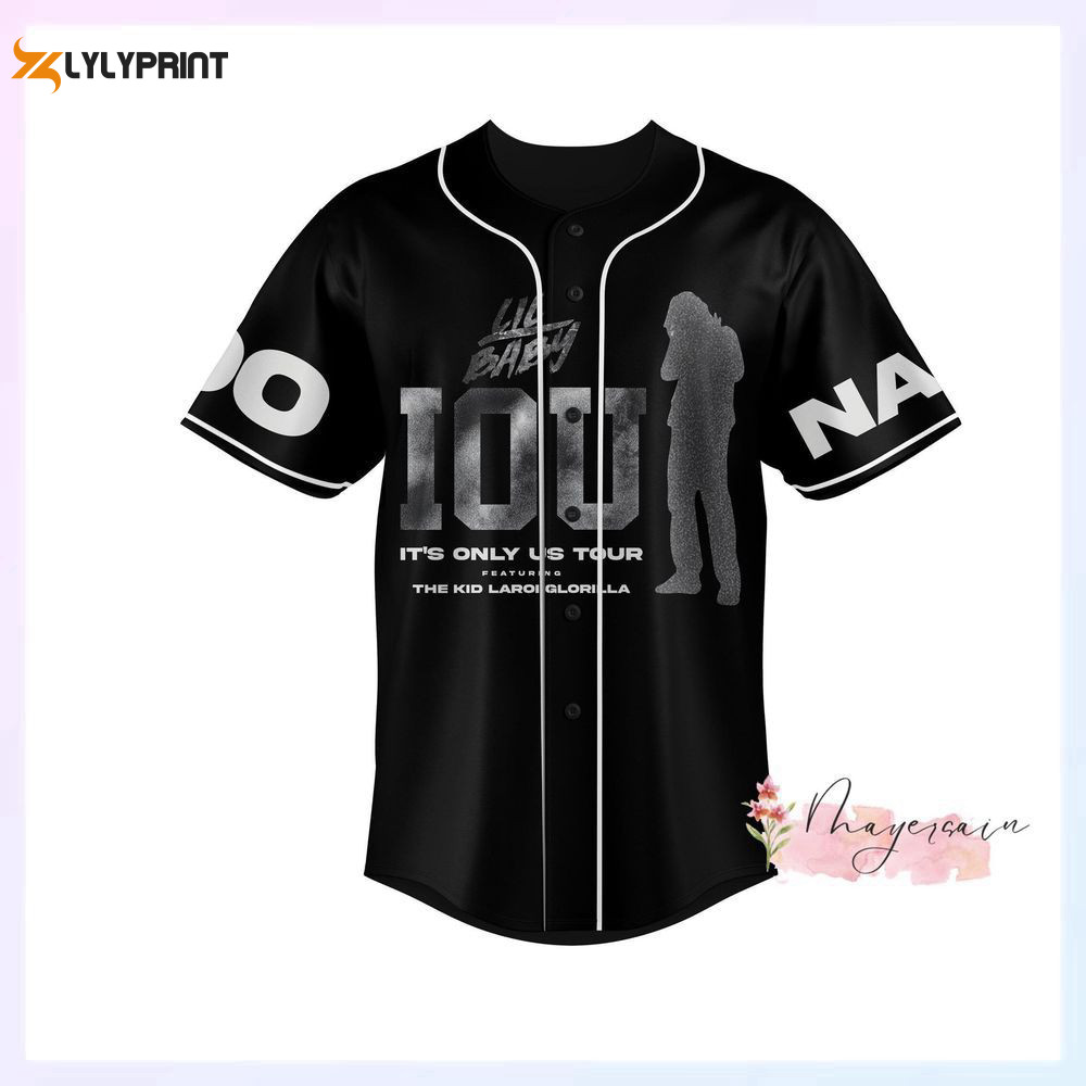 Lil Baby Rap Baseball Jersey Its Only Us Tour 2023 Vintage s Shirt ...