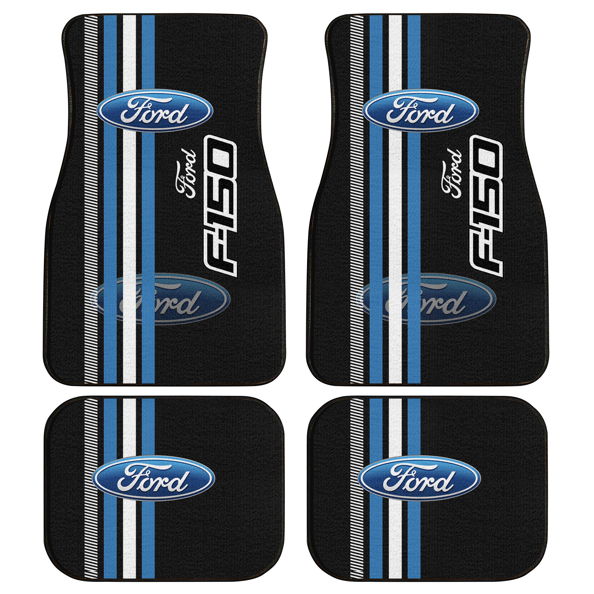 Ford F-150 Racing Stripe Car Floor Mats - Sports Apparel, Sneaker ...