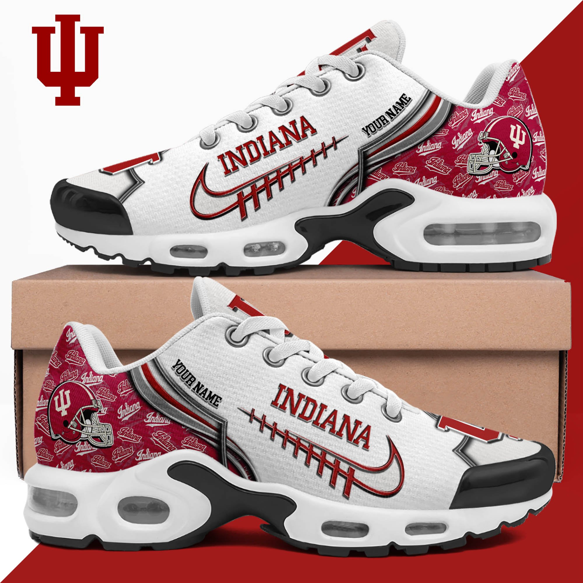 Indiana Hoosiers Personalized TN Air Max Shoes Air Cushion Sneakers ET ...