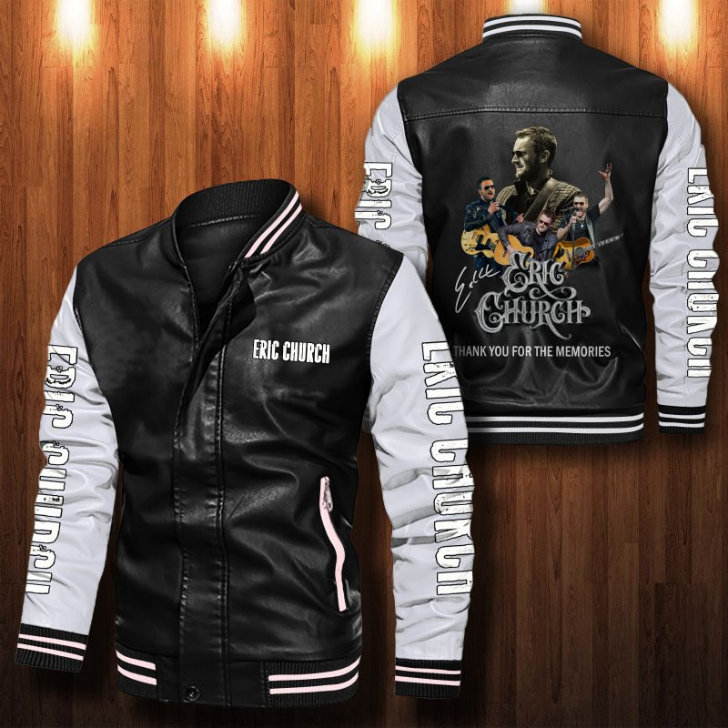 Eric Church Leather Bomber Jacket 843 - Sports Apparel, Sneaker, Jersey ...