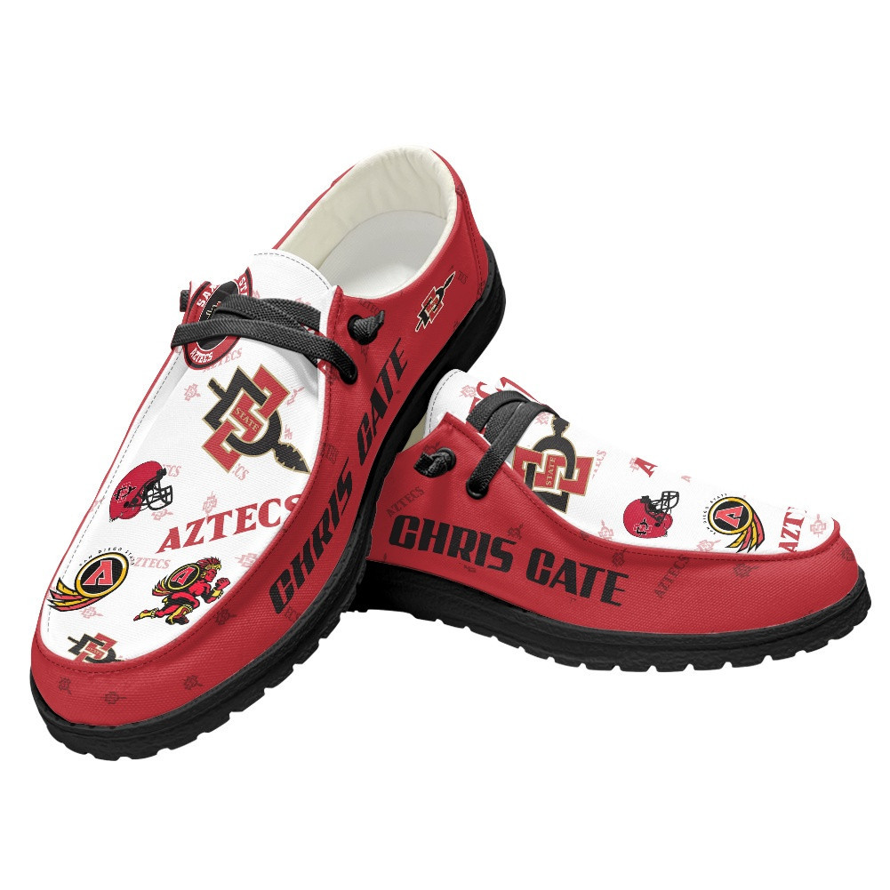 San Diego State Aztecs Moccasin Slippers Dude Loafer Shoes Custom For ...