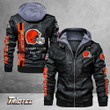 Cleveland Browns | Men's Zip Leather Jacket