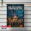 Halloween House Flag Golden Retriever Dog