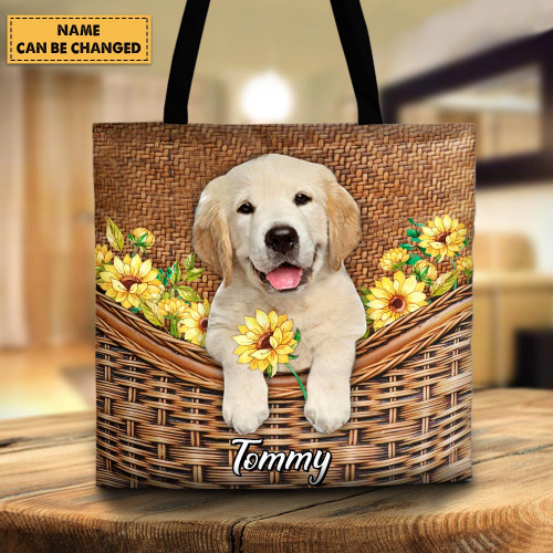 Golden Retriever Mom Coir Pattern 3D Print Tote Bag - Personalized Gift for Dog Lovers