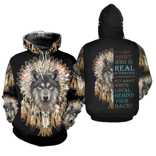 Wolf Native American 3D All Over Print Hoodie: Symbolic Style Statement
