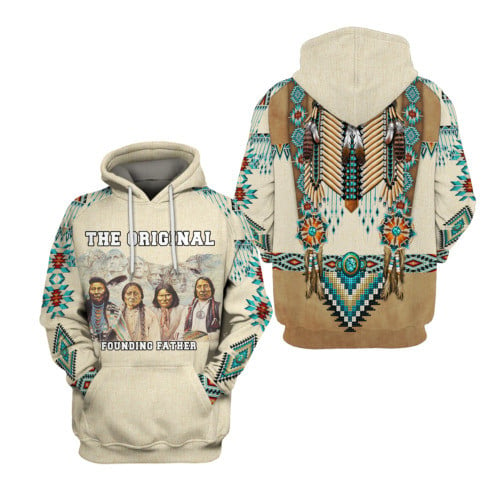 Original Founding Father Native American Pride 3D Hoodie: Wear Your Heritage