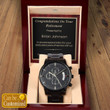Retirement Gift - Black Chronograph Watch - Customizable