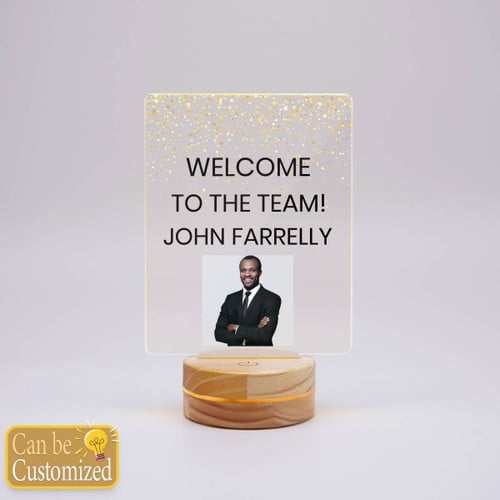 Welcome - Acrylic Lamp - Name & Picture