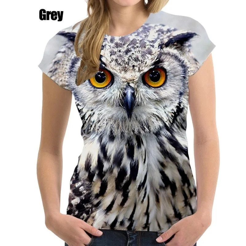 Owl 3D Print T-shirts - gifteglobal.com