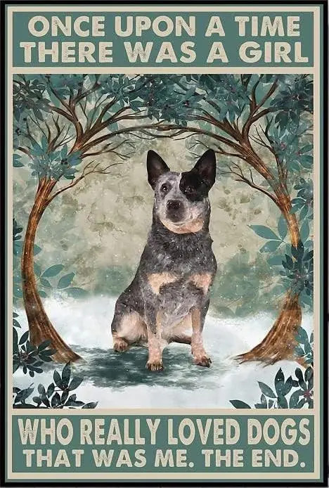Blue Heeler Metal Sign