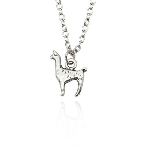 1pcs Hanging llamas Alpaca Charms Alloy Silver Color Pendants Necklace Handmade Jewelry Lover Choker Necklace Jewelry Gift