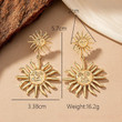 Sunflower Metal Drop Earrings For Women