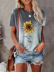 Sunflower 3D Print T-shirts