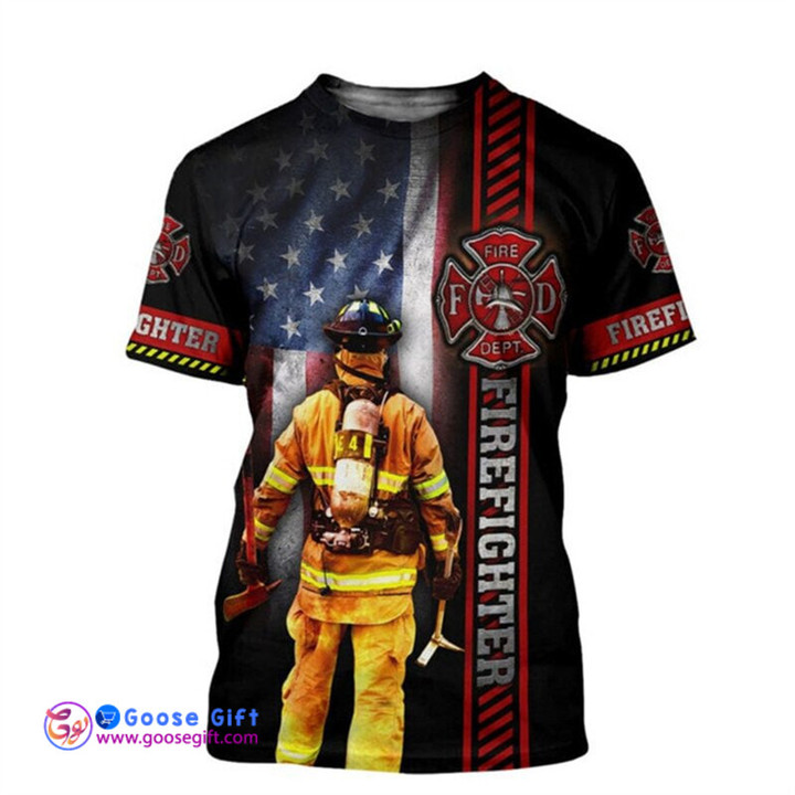 Firefighters Extinguish The Fire Graphic Men T-shirt