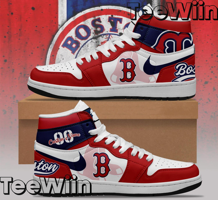 Personalized Boston Red Sox MLB Personalized Air Jordan 1 Shoes, Custom Name Sneakers