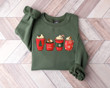 Christmas Coffee Sweatshirt,Cute Christmas Sweatshirt,Christmas Sweater,Christmas Hot Chocolate,Happy New Year Vibes,Cozy Holiday Sweatshirt