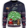 Celtic Christmas Dark Blue Ugly Men'S Sweatshirts - Santa Claus And Reindeer - Bn21