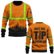 Arborist Just The Tip I Promise Pattern On Orange Ugly Wool Christmas Sweater Pullover Long Sleeve Sweater For Men Women, Couple Matching, Friends