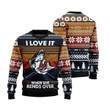I Love Fishing Pattern Ugly Wool Christmas Sweater Pullover Long Sleeve Sweater For Men Women, Couple Matching, Friends