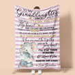 Personalized For Granddaughter From Grandma Elephant Sherpa Fleece Blanket Gifts For Family, For Couple