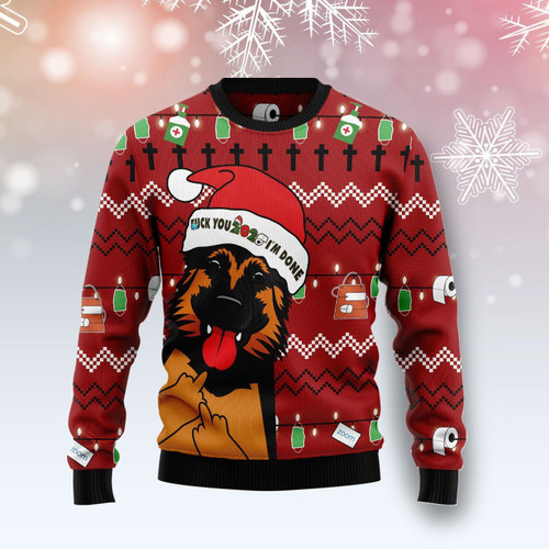 Merry Xmas Dog Lovers Funny German Shepherd I'M Done Awesome Gift For Christmas Ugly Christmas Sweater